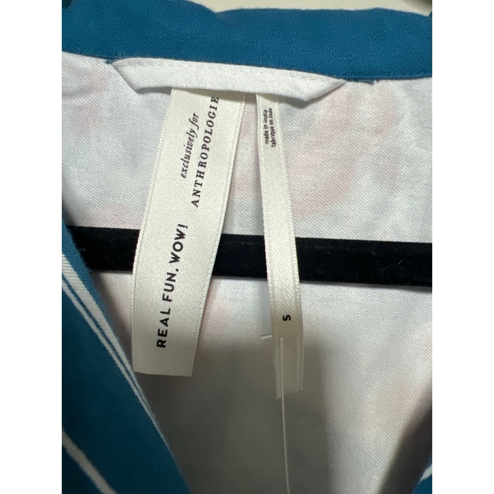 Anthropologie White and Blue Sleepwear Top - Picture 4 of 7